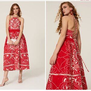 RED Valentino - poplin embroidered dress - US 4